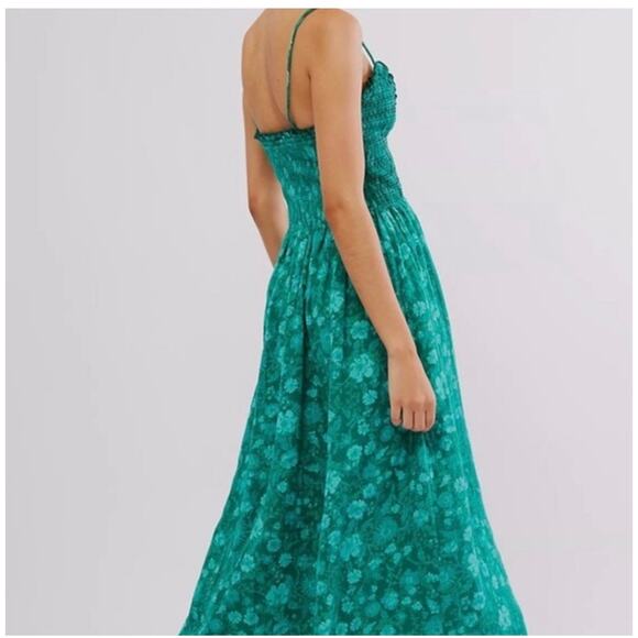 Free People Sweet Nothings Green Midi Dress - Size Small - Picture 2 of 6